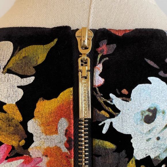 Bronx and Banco Floral Velvet mini dress sz XS - Picture 10 of 13